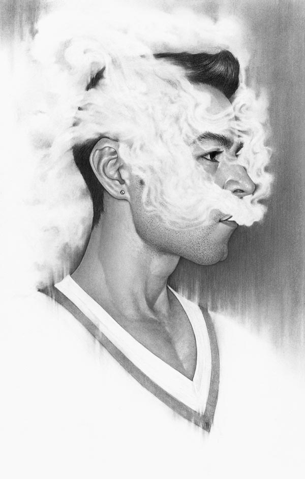 A Perfect Nothing - Portrait Drawing by Boris Pelcer