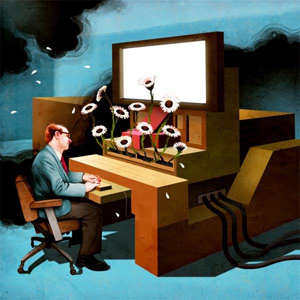 Computer Monuments - Editorial Illustations by Ryan Lake Computer Monuments - Editorial Illustations by Ryan Lake
