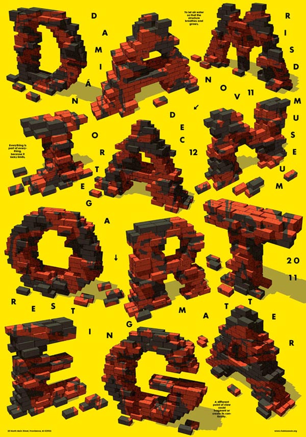 Damián Ortega - Resting Matter - Typographic Poster Design by Sang Mun