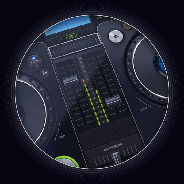 Deckadance app for iPhone and iPad - User Interface