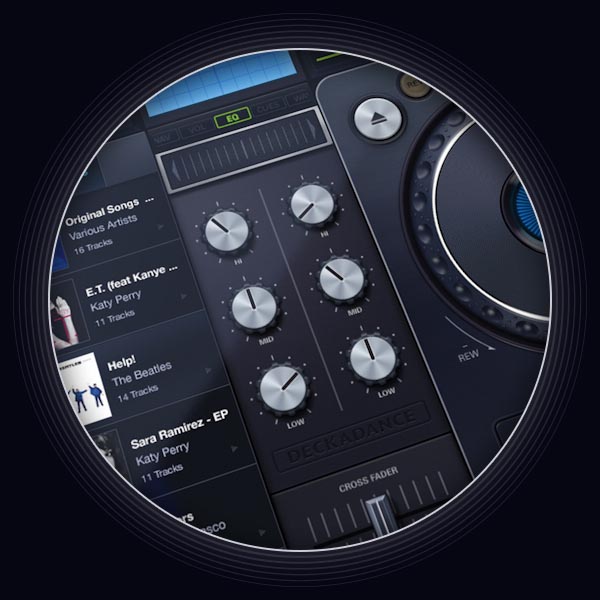 User Interface - Deckadance app for iPhone and iPad