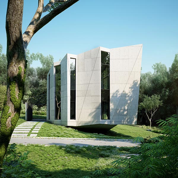 The Experimental Architecture of The Edge House, located in the suburbs of Varna, Bulgaria