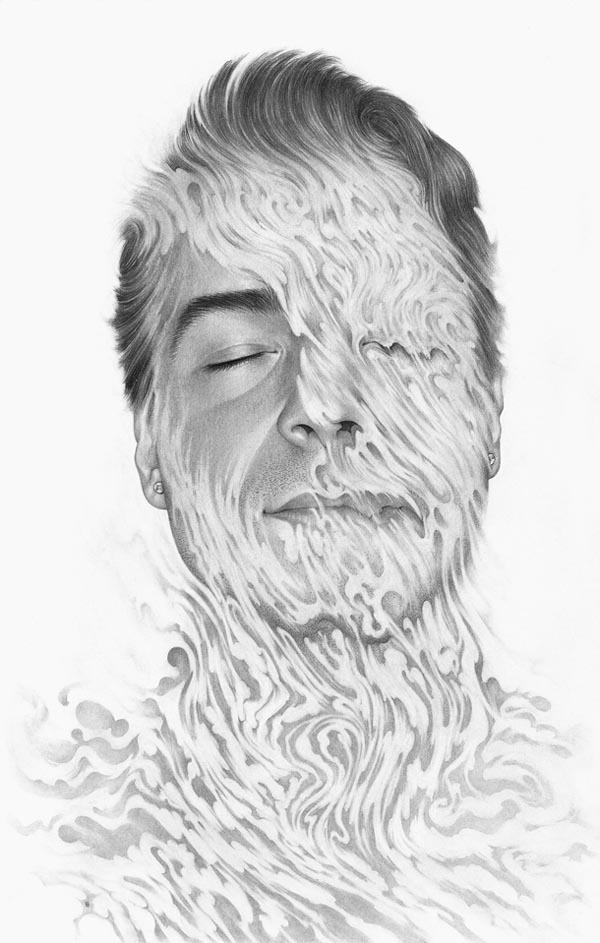 Ebb and Flow - Experimental Portrait Illustration by Boris Pelcer