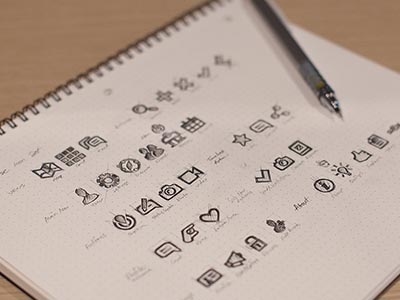 Icon Set Sketches by Eddie Lobanovskiy