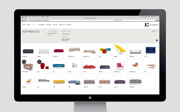 LK Hjelle Fur­ni­ture - Web Design by Heydays