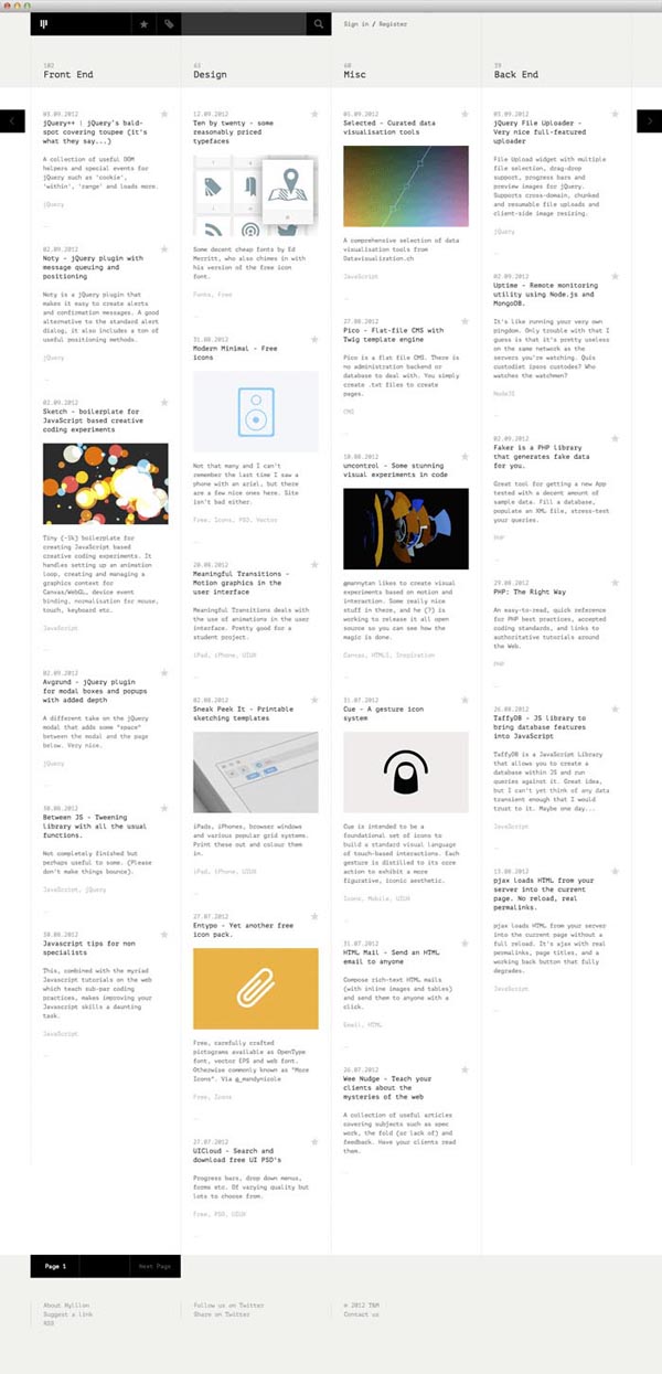 Nylllon Website - Web Design by Mauva
