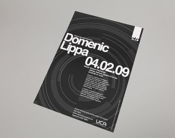 Promotional Poster Design by She Was Only for Domenic Lippa Promotional Poster Design by She Was Only for Domenic Lippa