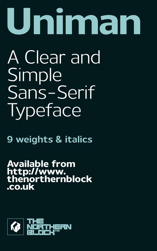 Uniman Typeface - A Font Designed by Jonathan Hill Uniman Typeface - A Font Designed by Jonathan Hill