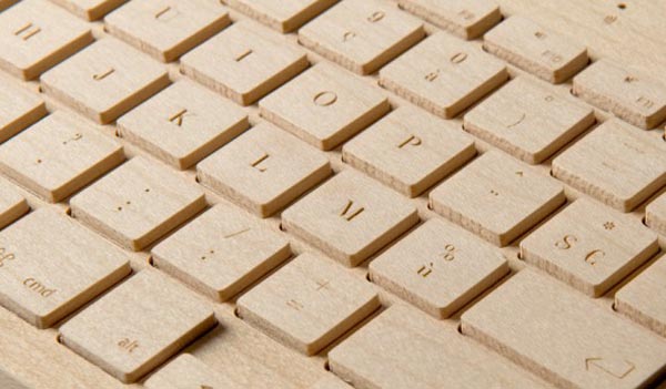 the Orée Board - a wooden portable wireless keyboard