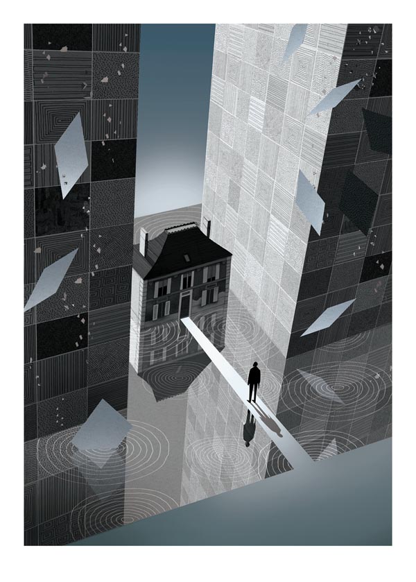 Inception Movie Poster Illustration by Adam Simpson