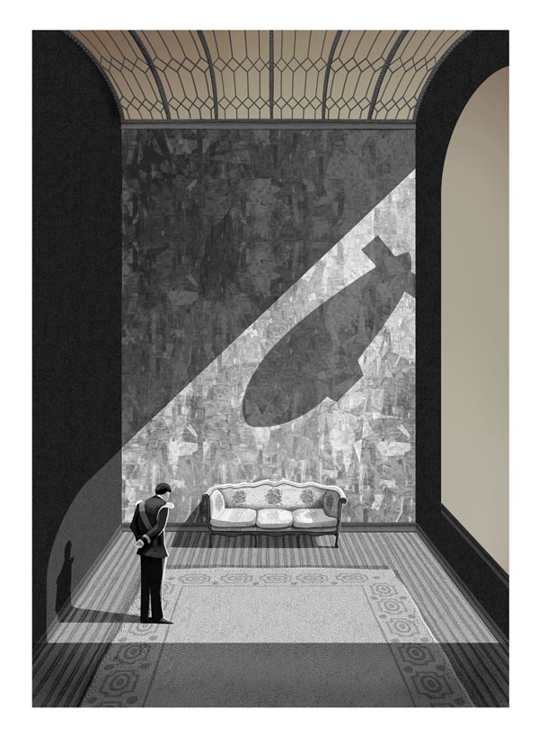 Kings Speech Print Illustration by Adam Simpson