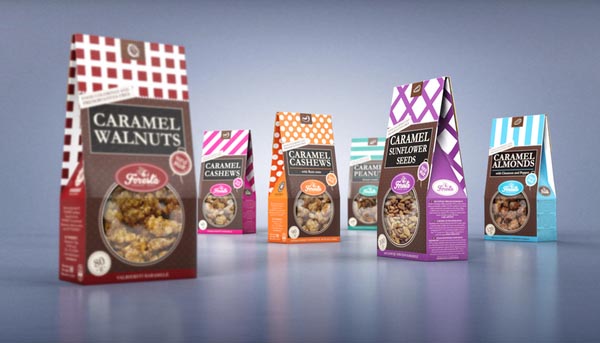 All 6 flavors - Sugar nuts Package Design by Studio43