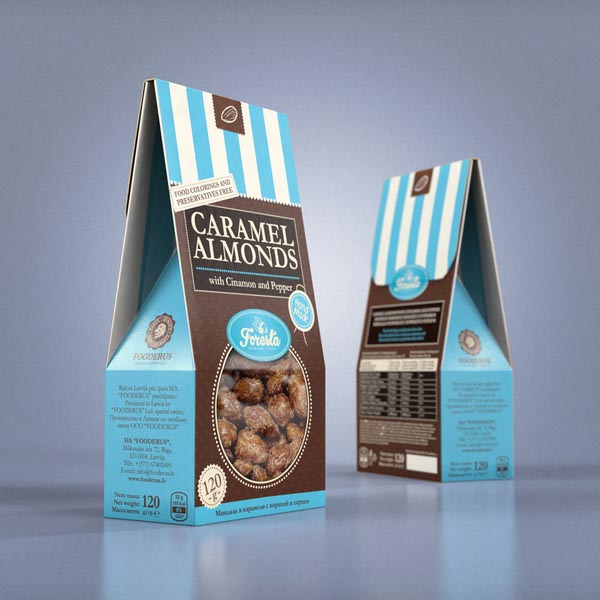 Caramel almonds with Cinnamon and Pepper - Sugar nuts Package Design by Studio43