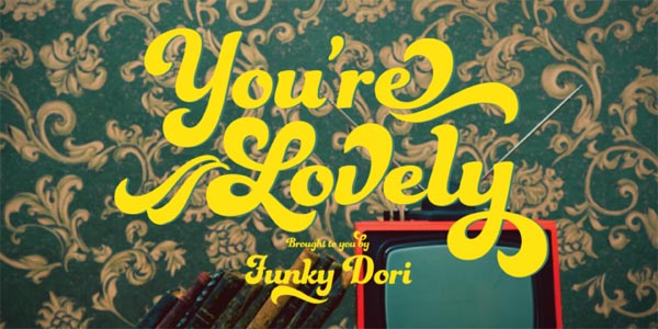Funkydori Font - Retro 60s/70s Typeface by Laura Worthington