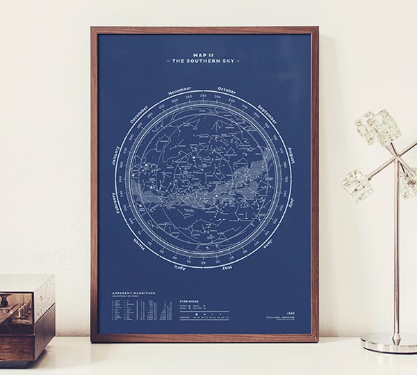 Map II – The Southern Sky Silkscreen Print