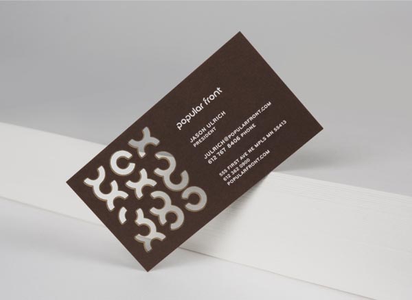 Popular Front Business Card Design by Nathan Hinz Popular Front Business Card Design by Nathan Hinz