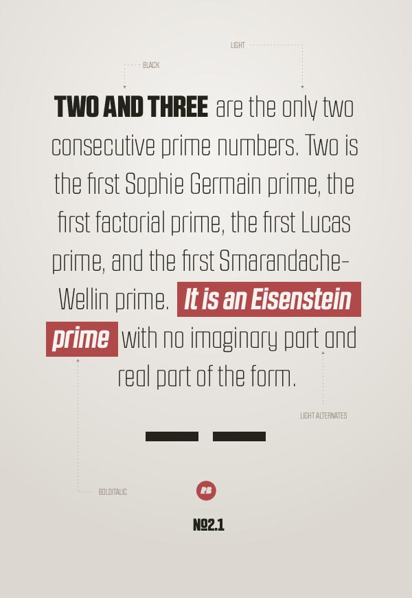 RBNo2.1 Sans Serif Font by Rene Bieder