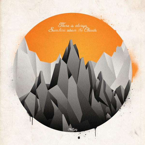 Above the clouds - digital graphic artwork by Andy Jörder