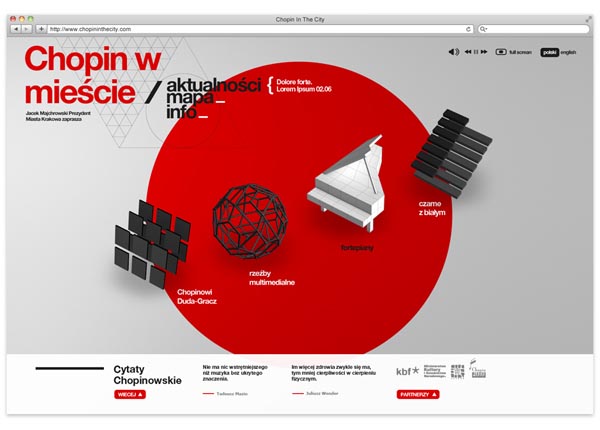 Chopin In The City - Website Design by Noeeko