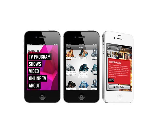 Crystalet - Mobile Web Design by b2s6