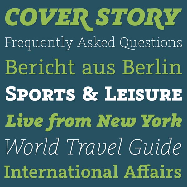 Graublau Slab Pro typeface designed by Georg Seifert