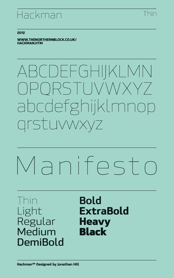 Hackman Sans Serif Font - Thin Hackman Sans Serif Font - Thin