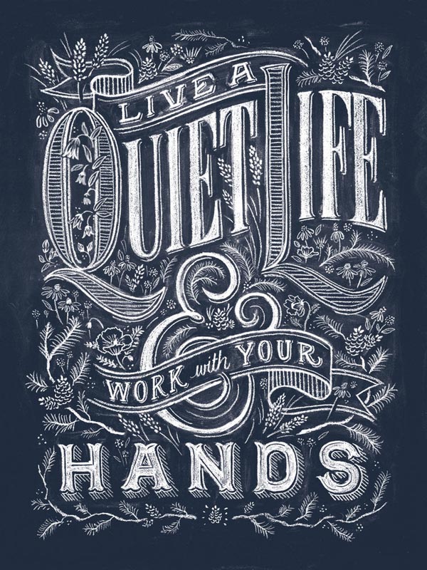 Lettering Poster Design by Dana Tanamachi - Nighshift Blue Lettering Poster Design by Dana Tanamachi - Nighshift Blue