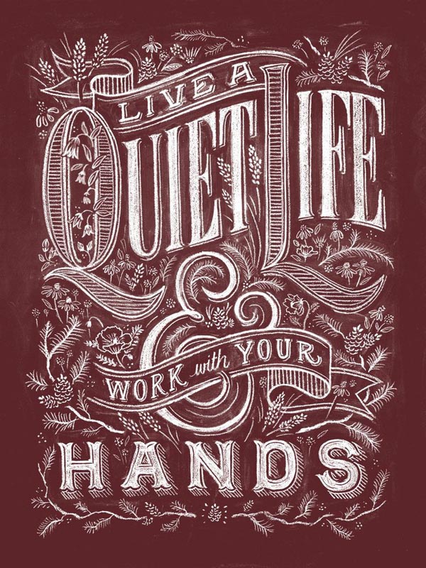 Lettering Poster Design by Dana Tanamachi - Paver Red Lettering Poster Design by Dana Tanamachi - Paver Red