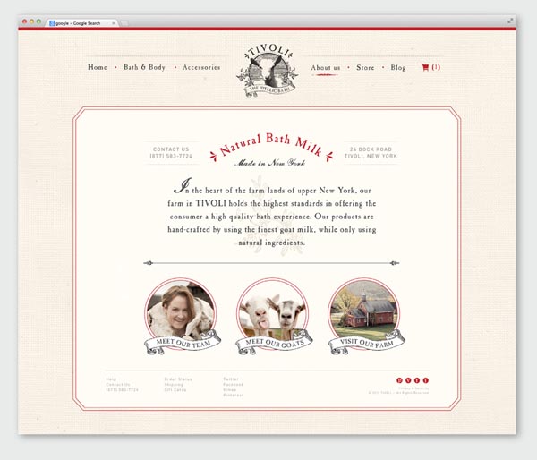 Tivoli Website - Web Design by Yu Ping Chuang