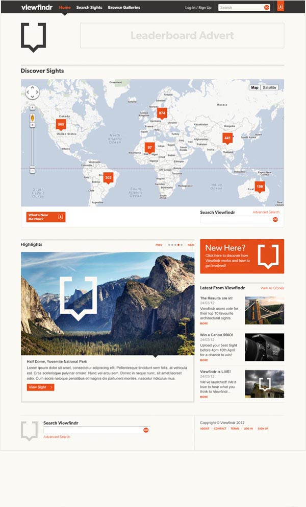 Viewfindr Website - Web Design by Hype & Slippers