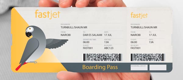 FastJet Boarding Pass - Airline Brand Identity by SomeOne FastJet Boarding Pass - Airline Brand Identity by SomeOne
