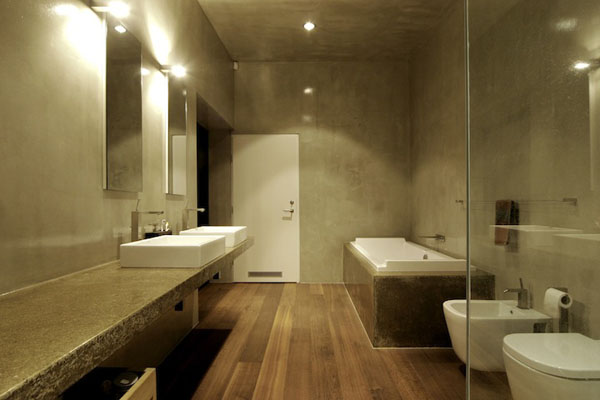 Bathroom of the Utriai Residence in Lithuania by Natkevicius & Partners Bathroom of the Utriai Residence in Lithuania by Natkevicius & Partners