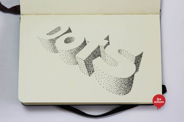 Dots - 3D Type Moleskine Illustration by Lex Wilson