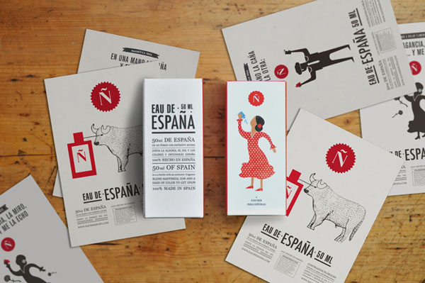 Eau de Espana - Packaging and Postcard Project by Tatabi Studio