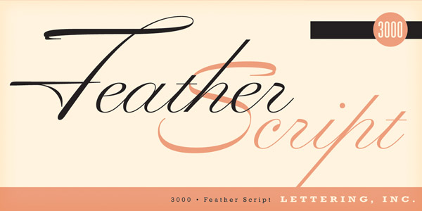 Feather Script  - handlettering typeface from the mid 1940s