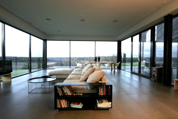 Living Room of the Utriai Residence in Lithuania by Natkevicius & Partners Living Room of the Utriai Residence in Lithuania by Natkevicius & Partners