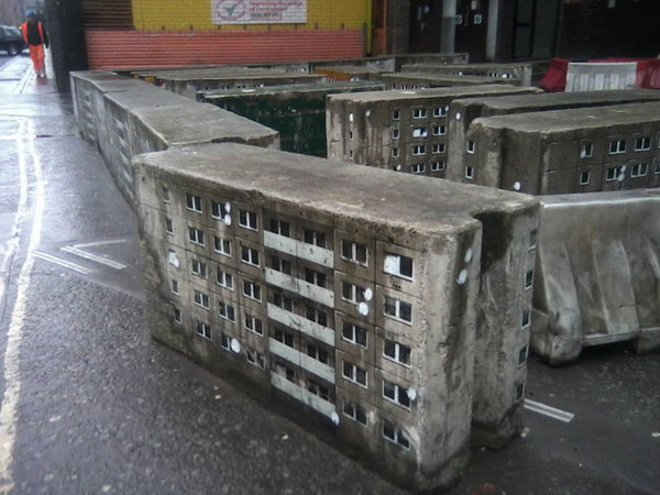 Miniature Apartment Buildings - Street Art by Evol