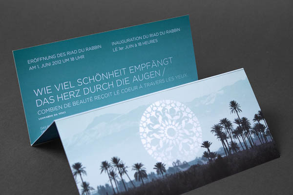Riad du Rabbin - Flyer Design by Büro für Linienführung