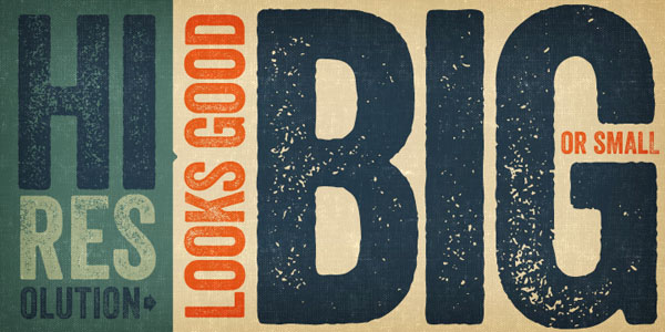 Thanks to the high resolution, the typeface looks good in big or small size.