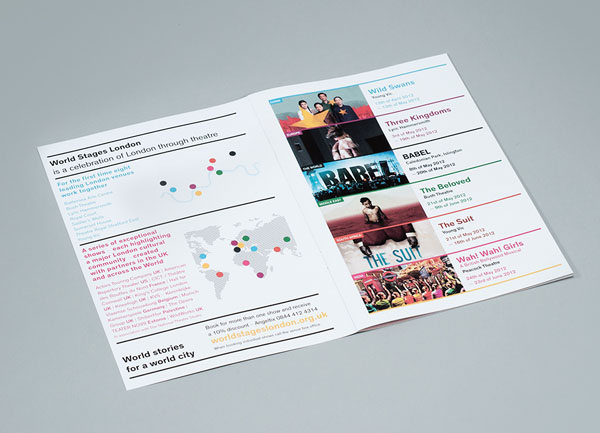 World Stages London Theater Event Branding and Marketing Collateral by IWANT design