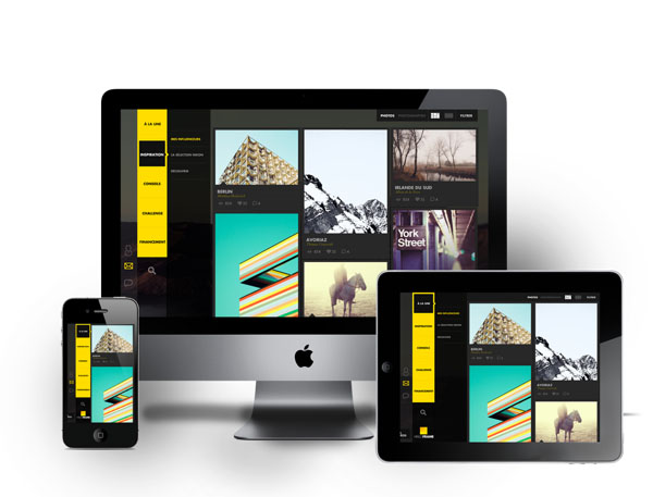 Yellow Frame - Social Photography Network - Web Design by Thomas Ciszewski