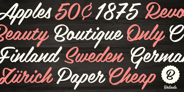 Belinda - Script Font by Mika Melvas