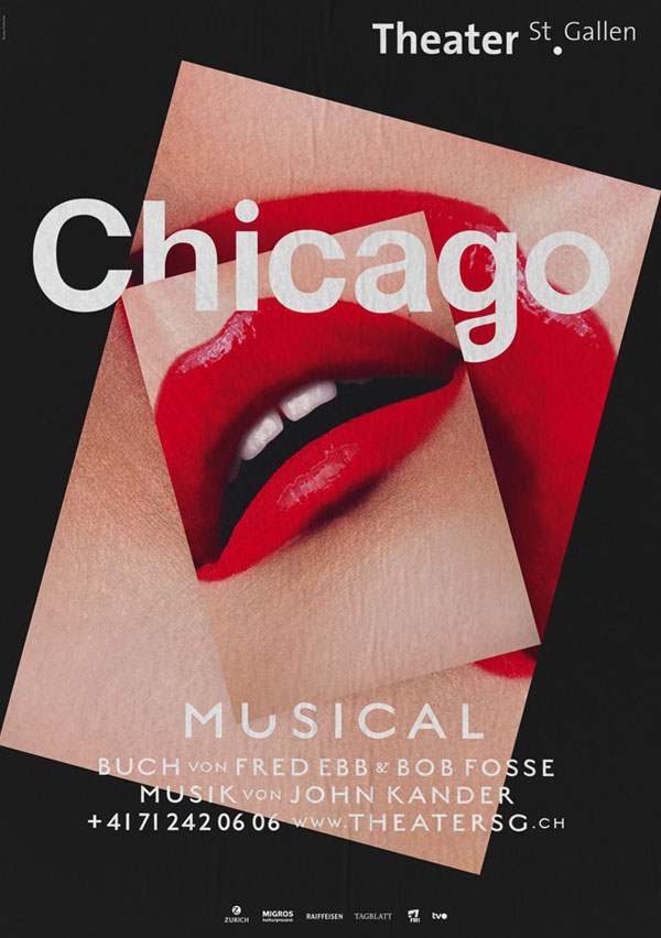 Book Cover Design by Bureau Collective for Chicago Musical at Theater St.Gallen
