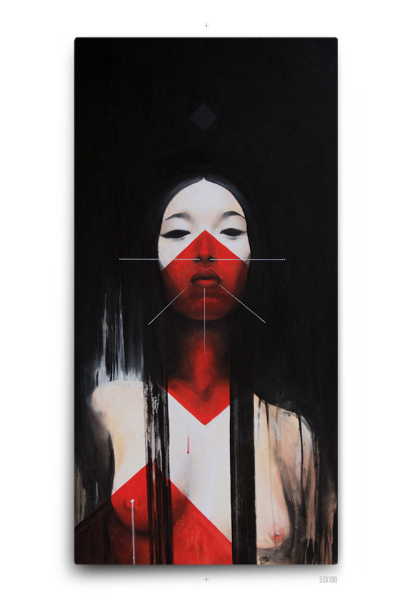 DARK and RED III acrylics on canvas by DZO Olivier DARK and RED III acrylics on canvas by DZO Olivier