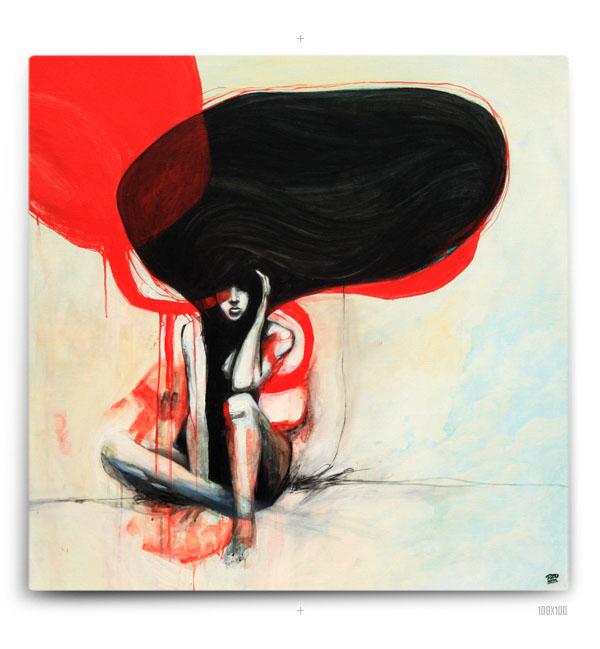DARK and RED III acrylics on canvas by DZO Olivier DARK and RED III acrylics on canvas by DZO Olivier