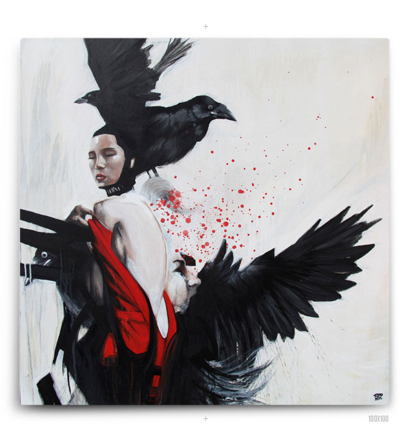 DARK and RED III acrylics on canvas by DZO Olivier DARK and RED III acrylics on canvas by DZO Olivier