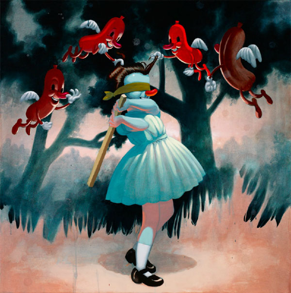 Dancing in the Mist - acrylic on canvas painting by Victor Castillo