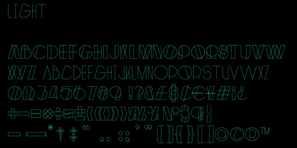 Decode Light - Retro Styled Font