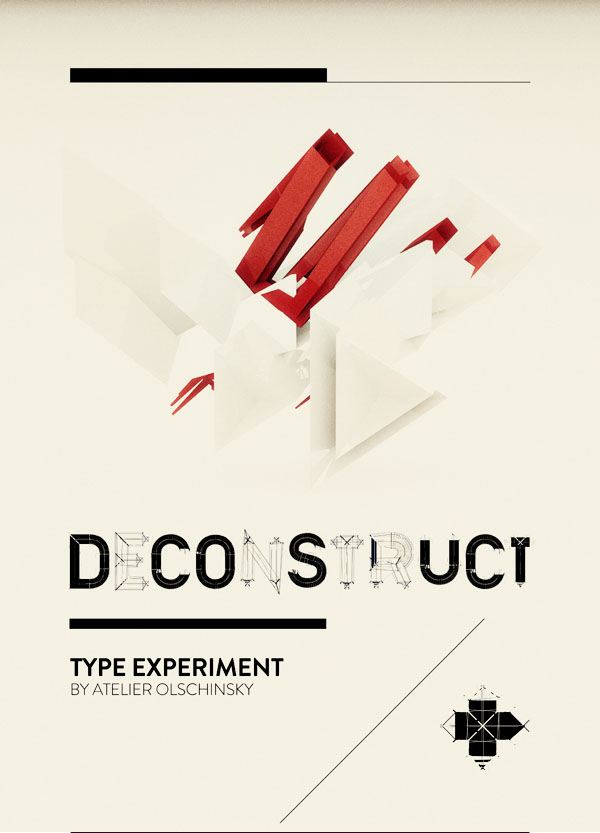 Experimental Typeface Deconstruct by Atelier Olschinsky