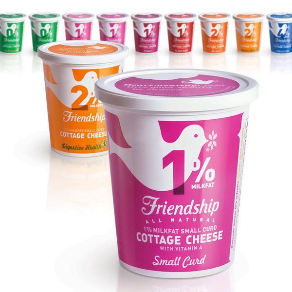 Friendship Dairies Packaging Design by Partners and Napier